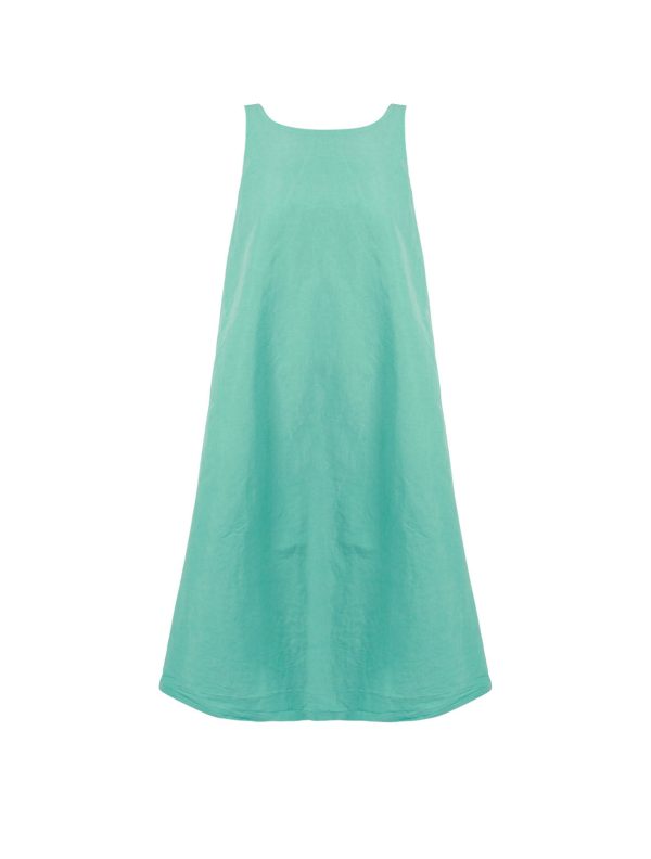 Backless Dress-green